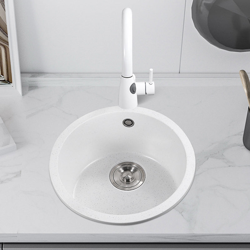 White 9" H Sink Single Bowl Drop-In Kitchen Sink with Soundproofing Clearhalo 'Home Improvement' 'home_improvement' 'home_improvement_kitchen_sinks' 'Kitchen Remodel & Kitchen Fixtures' 'Kitchen Sinks & Faucet Components' 'Kitchen Sinks' 'kitchen_sinks' 6150553