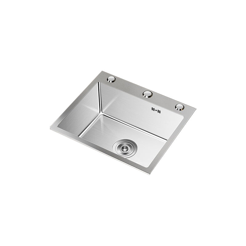 Stainless Steel Drop-In Kitchen Sink Single Bowl Sink with 3 Holes Clearhalo 'Home Improvement' 'home_improvement' 'home_improvement_kitchen_sinks' 'Kitchen Remodel & Kitchen Fixtures' 'Kitchen Sinks & Faucet Components' 'Kitchen Sinks' 'kitchen_sinks' 6150590