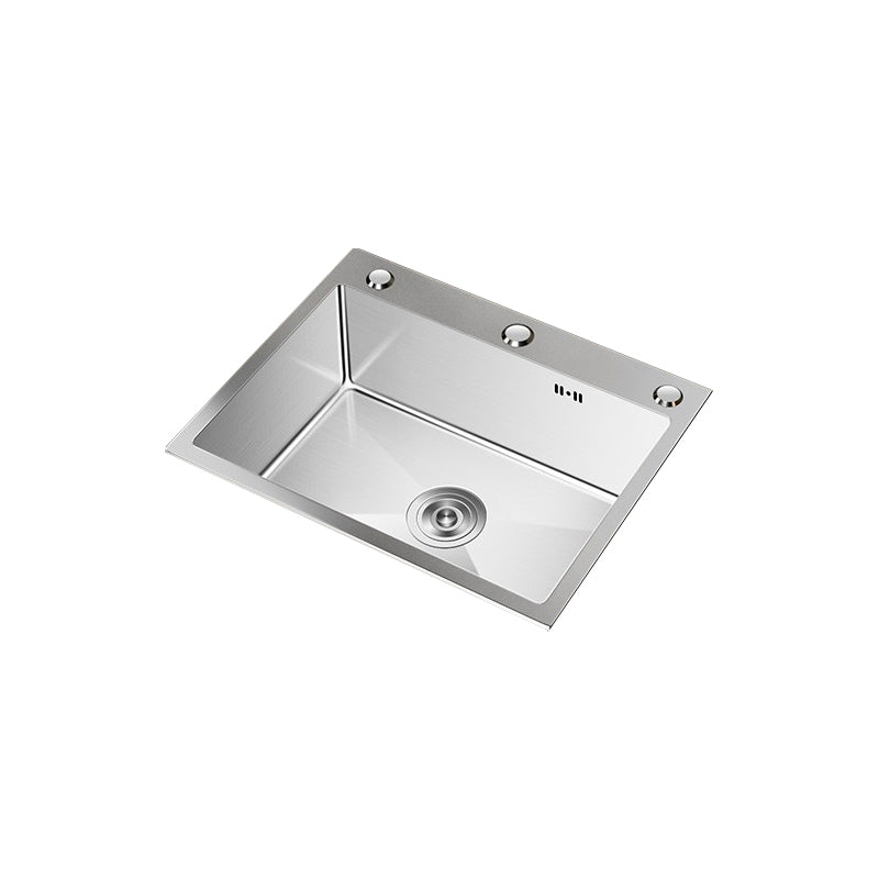 Stainless Steel Drop-In Kitchen Sink Single Bowl Sink with 3 Holes Clearhalo 'Home Improvement' 'home_improvement' 'home_improvement_kitchen_sinks' 'Kitchen Remodel & Kitchen Fixtures' 'Kitchen Sinks & Faucet Components' 'Kitchen Sinks' 'kitchen_sinks' 6150610