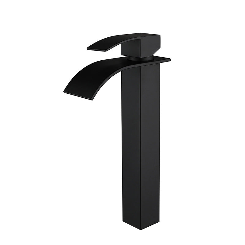 Waterfall Spout Sink Bathroom Faucet Light Luxury Basin Lavatory Faucet Clearhalo 'Bathroom Remodel & Bathroom Fixtures' 'Bathroom Sink Faucets' 'Bathroom Sinks & Faucet Components' 'bathroom_sink_faucets' 'Home Improvement' 'home_improvement' 'home_improvement_bathroom_sink_faucets' 6150677