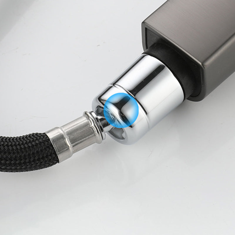 Modern Bathroom Faucet Solid Color Metal Centerset Lavatory Faucet Clearhalo 'Bathroom Remodel & Bathroom Fixtures' 'Bathroom Sink Faucets' 'Bathroom Sinks & Faucet Components' 'bathroom_sink_faucets' 'Home Improvement' 'home_improvement' 'home_improvement_bathroom_sink_faucets' 6151545