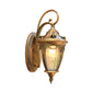 Brass/Black Pinecone Wall Mounted Lighting Farmhouse Clear Ribbed Glass 1 Bulb Outdoor Wall Sconce Clearhalo 'Wall Lamps & Sconces' 'Wall Lights' Lighting' 615800