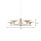 White Radial Chandelier Pendant Light Modern 5 Heads 23.5"/28" Wide Acrylic LED Up Hanging Lamp in White/Warm Light Clearhalo 'Ceiling Lights' 'Chandeliers' 'Modern Chandeliers' 'Modern' Lighting' 616014