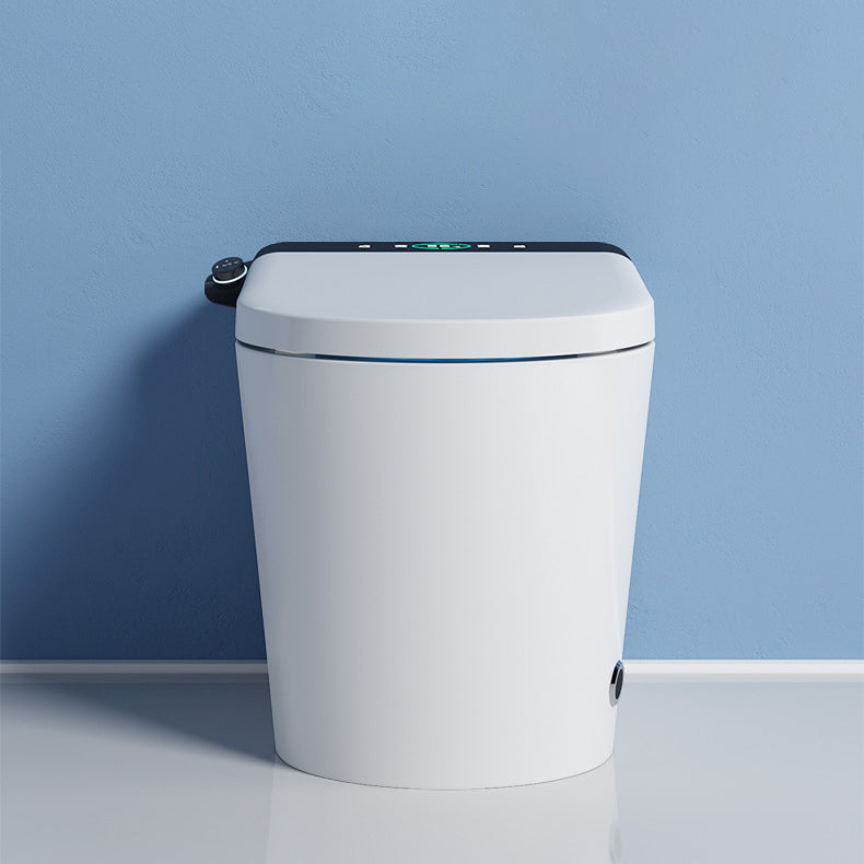 Modern Heated Seat Toilet Bowl Floor Mount ABS Toilet with Toilet Seat 16" Manual Flip Clearhalo 'Bathroom Remodel & Bathroom Fixtures' 'Home Improvement' 'home_improvement' 'home_improvement_toilets' 'Toilets & Bidets' 'Toilets' 6160438