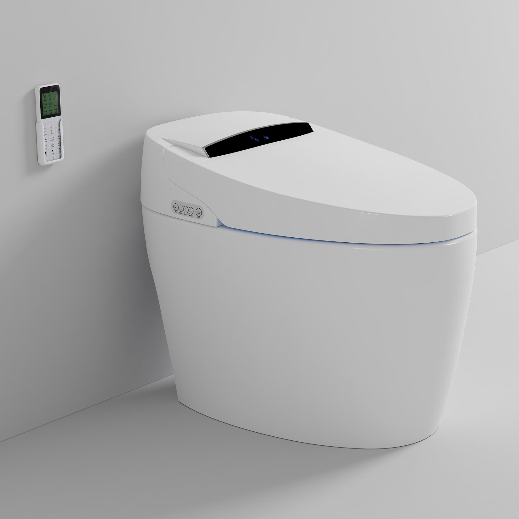 Modern Heated Seat Flush Toilet Floor Mount White Toilet with Toilet Seat Clearhalo 'Bathroom Remodel & Bathroom Fixtures' 'Home Improvement' 'home_improvement' 'home_improvement_toilets' 'Toilets & Bidets' 'Toilets' 6160472