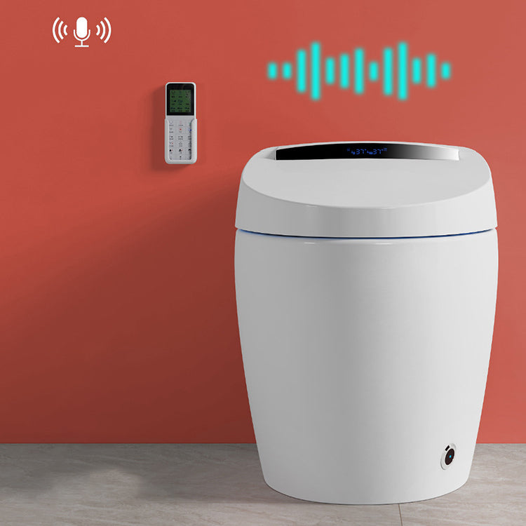 Modern Heated Seat Flush Toilet Floor Mount White Toilet with Toilet Seat Clearhalo 'Bathroom Remodel & Bathroom Fixtures' 'Home Improvement' 'home_improvement' 'home_improvement_toilets' 'Toilets & Bidets' 'Toilets' 6160476