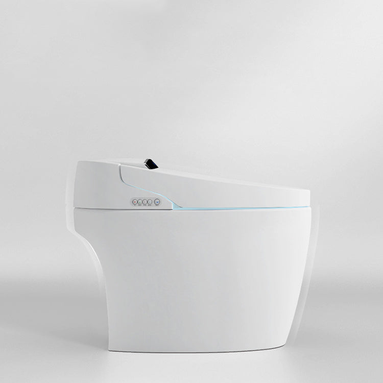 Modern Heated Seat Flush Toilet Floor Mount White Toilet with Toilet Seat Clearhalo 'Bathroom Remodel & Bathroom Fixtures' 'Home Improvement' 'home_improvement' 'home_improvement_toilets' 'Toilets & Bidets' 'Toilets' 6160491