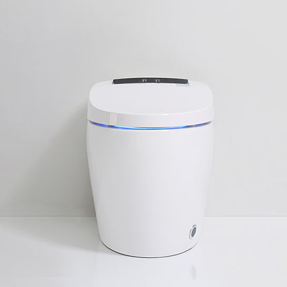 Modern Floor Mount Toilet Bowl Siphon Jet Bidet Toilet with Seat for Bathroom Foot Touch Flush ( Standard) 12" Clearhalo 'Bathroom Remodel & Bathroom Fixtures' 'Home Improvement' 'home_improvement' 'home_improvement_toilets' 'Toilets & Bidets' 'Toilets' 6160496