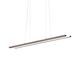 Slim Rectangle Down Lighting Simple Metallic LED Office Hanging Ceiling Lamp in Coffee, Warm/White/Natural Light Clearhalo 'Ceiling Lights' 'Modern Pendants' 'Modern' 'Pendant Lights' 'Pendants' Lighting' 616052