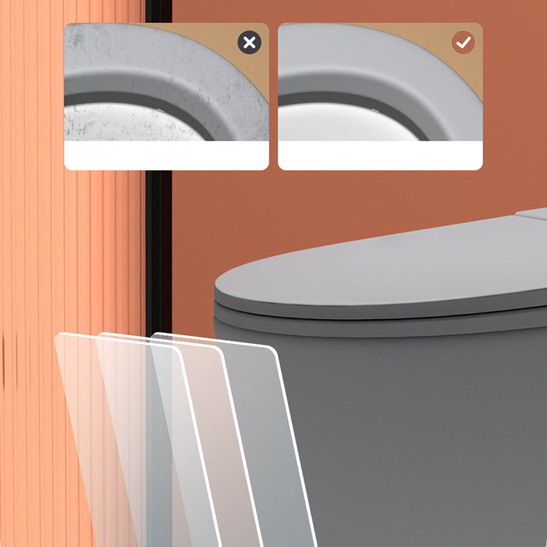 Modern Siphon Jet Toilet Bowl Floor Mount Bidet Toilet with Seat for Bathroom Clearhalo 'Bathroom Remodel & Bathroom Fixtures' 'Home Improvement' 'home_improvement' 'home_improvement_toilets' 'Toilets & Bidets' 'Toilets' 6160554