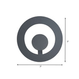 Grey Finish Circular Sconce Minimalist 7"/9" Dia LED Metallic Wall Mounted Light for Living Room Clearhalo 'Cast Iron' 'Glass' 'Industrial' 'Modern wall lights' 'Modern' 'Tiffany' 'Traditional wall lights' 'Wall Lamps & Sconces' 'Wall Lights' Lighting' 616149