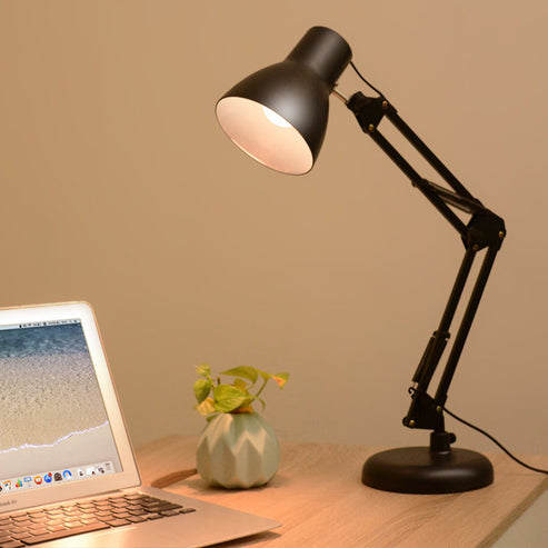 Black 1 Light Task Lighting Industrial Stylish Metal Conic Shade ...