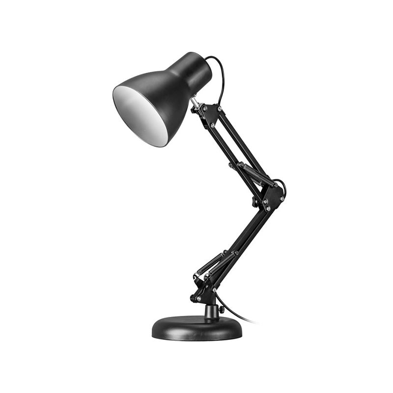 Black 1 Light Task Lighting Industrial Stylish Metal Conic Shade Adjustable Desk Light in Black for Office Clearhalo 'Desk Lamps' 'Lamps' Lighting' 616309