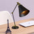 Industrial Stylish Conical Reading Light 1 Light Metallic Flexible Desk Lamp in Black for Study Room Black Clearhalo 'Desk Lamps' 'Lamps' Lighting' 616311