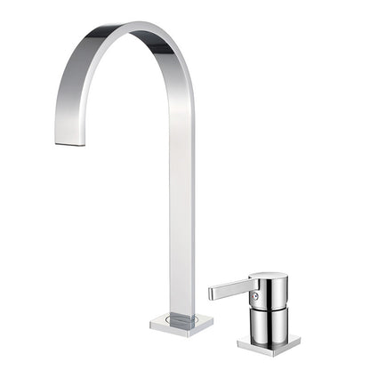 Light Luxury Vanity Sink Faucet Cubic Single Handle Faucet for Bathroom Chrome Clearhalo 'Bathroom Remodel & Bathroom Fixtures' 'Bathroom Sink Faucets' 'Bathroom Sinks & Faucet Components' 'bathroom_sink_faucets' 'Home Improvement' 'home_improvement' 'home_improvement_bathroom_sink_faucets' 6163279