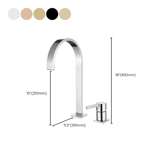 Light Luxury Vanity Sink Faucet Cubic Single Handle Faucet for Bathroom Clearhalo 'Bathroom Remodel & Bathroom Fixtures' 'Bathroom Sink Faucets' 'Bathroom Sinks & Faucet Components' 'bathroom_sink_faucets' 'Home Improvement' 'home_improvement' 'home_improvement_bathroom_sink_faucets' 6163289