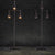 3-Light Iron Floor Light Antique Style Dark Rust Conical Shade Indoor Floor Lamp with Pipe Design Rust Clearhalo 'Floor Lamps' 'Lamps' Lighting' 616400