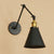 Swing Arm Indoor Wall Lighting with Conic Shade Retro Metal 1 Light Black Wall Mount Light Black Clearhalo 'Art deco wall lights' 'Cast Iron' 'Glass' 'Industrial wall lights' 'Industrial' 'Middle century wall lights' 'Modern' 'Rustic wall lights' 'Tiffany' 'Traditional wall lights' 'Wall Lamps & Sconces' 'Wall Lights' Lighting' 616457