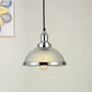 Antique Brass/Chrome Dome Ceiling Light Industrial Ribbed Glass Single Light Dining Room Pendant Lighting Fixture Clearhalo 'Ceiling Lights' 'Glass shade' 'Glass' 'Industrial Pendants' 'Industrial' 'Middle Century Pendants' 'Pendant Lights' 'Pendants' 'Tiffany' Lighting' 616504