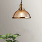 Antique Brass/Chrome Dome Ceiling Light Industrial Ribbed Glass Single Light Dining Room Pendant Lighting Fixture Clearhalo 'Ceiling Lights' 'Glass shade' 'Glass' 'Industrial Pendants' 'Industrial' 'Middle Century Pendants' 'Pendant Lights' 'Pendants' 'Tiffany' Lighting' 616509