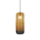 Beige and Blue Curved/Elongated Hanging Light Contemporary 1 Light Hemp Rope Pendant Lighting for Restaurant, 6.5"/8.5"/14" Wide Clearhalo 'Ceiling Lights' 'Pendant Lights' 'Pendants' Lighting' 616628