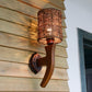 Hand-Woven Rattan Wall Light Fixture Lodge Style 1-Head Brown Sconce Lighting for Bedside, A/B Clearhalo 'Wall Lamps & Sconces' 'Wall Lights' Lighting' 616648
