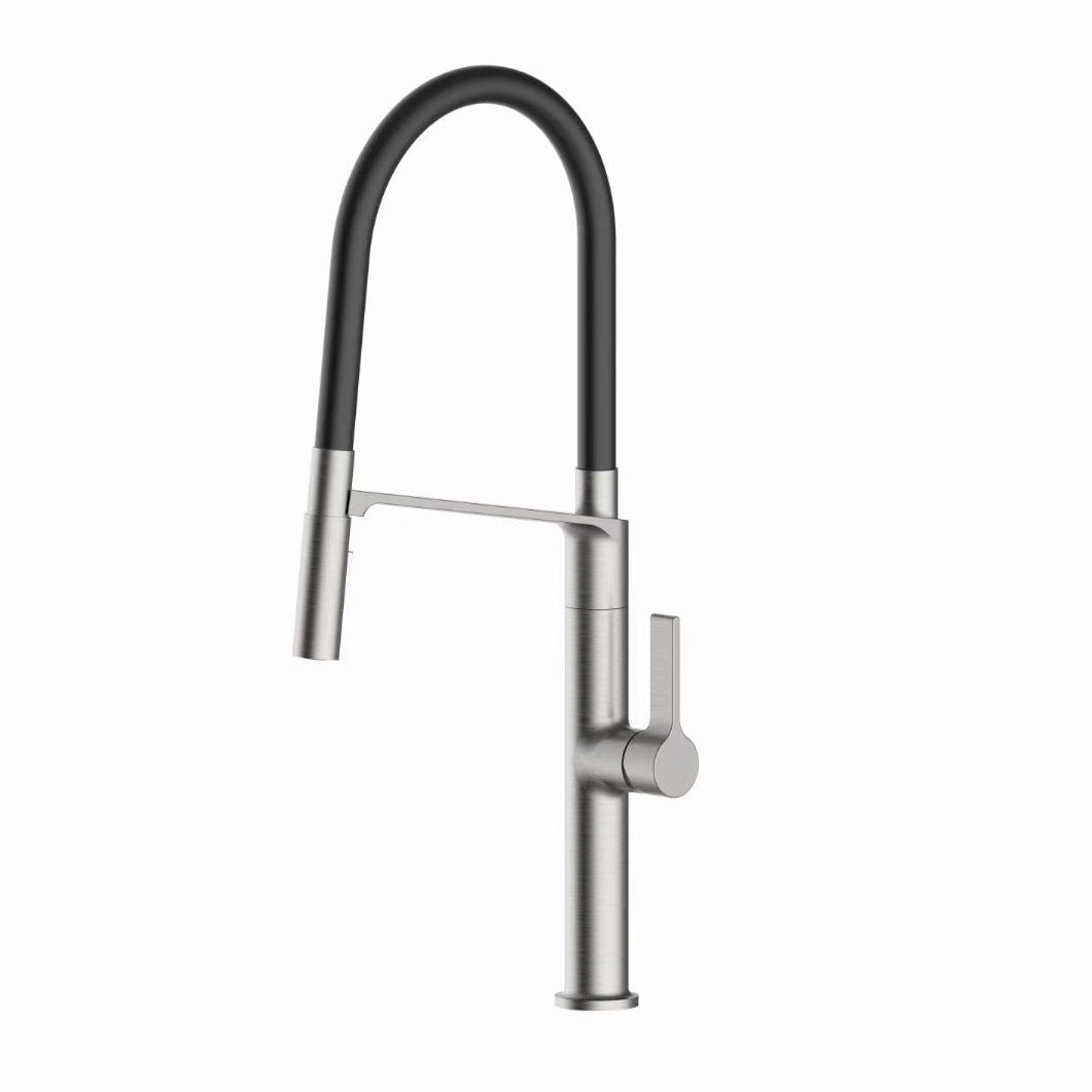 Modern Kitchen Faucet Copper Single Handle High Arc Kitchen Faucet Black/Gray Clearhalo 'Home Improvement' 'home_improvement' 'home_improvement_kitchen_faucets' 'Kitchen Faucets' 'Kitchen Remodel & Kitchen Fixtures' 'Kitchen Sinks & Faucet Components' 'kitchen_faucets' 6166988