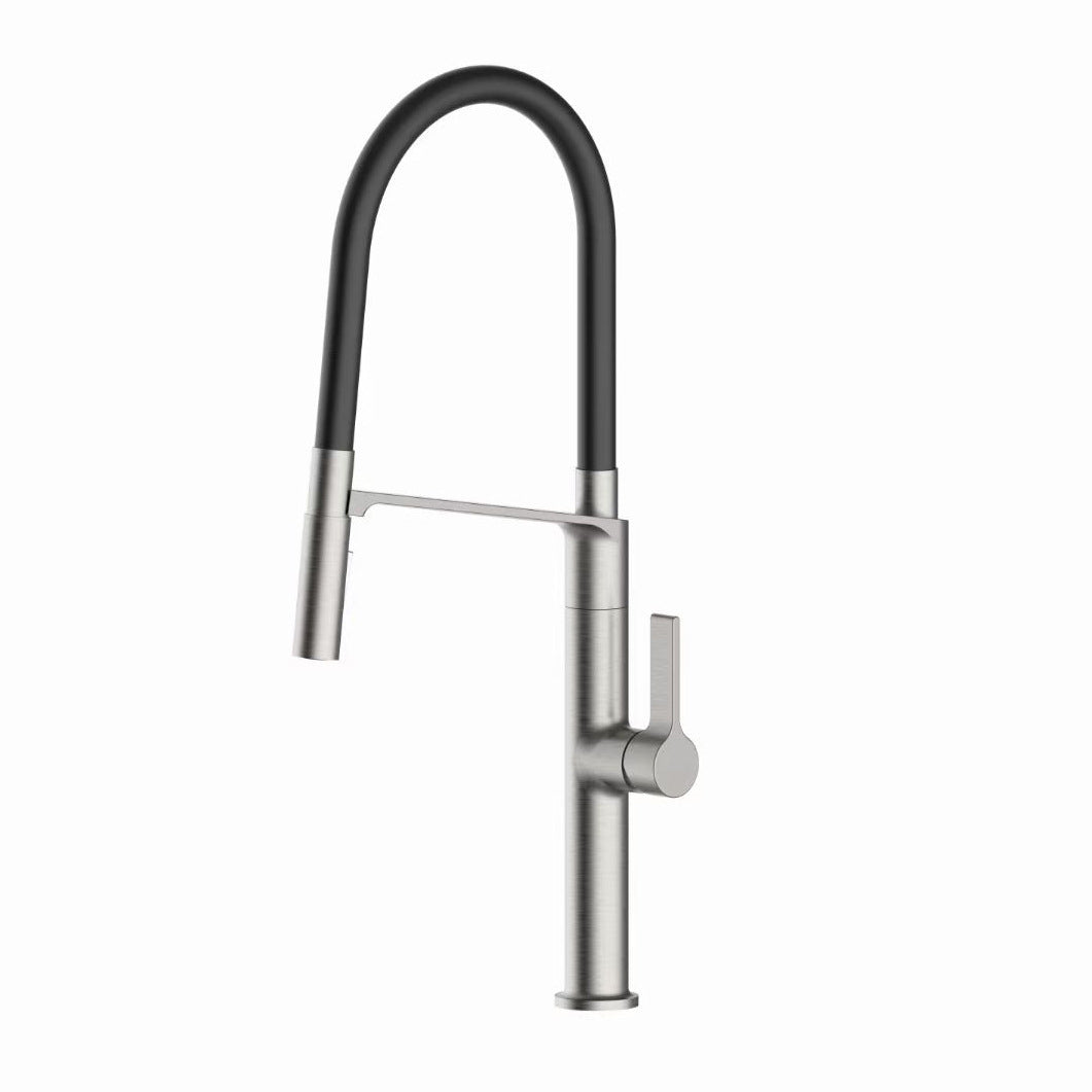 Modern Kitchen Faucet Copper Single Handle High Arc Kitchen Faucet Black Gray Clearhalo 'Home Improvement' 'home_improvement' 'home_improvement_kitchen_faucets' 'Kitchen Faucets' 'Kitchen Remodel & Kitchen Fixtures' 'Kitchen Sinks & Faucet Components' 'kitchen_faucets' 6166988