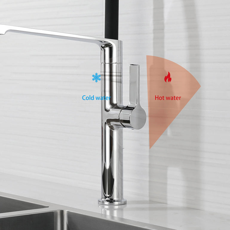 Modern Kitchen Faucet Copper Single Handle High Arc Kitchen Faucet Clearhalo 'Home Improvement' 'home_improvement' 'home_improvement_kitchen_faucets' 'Kitchen Faucets' 'Kitchen Remodel & Kitchen Fixtures' 'Kitchen Sinks & Faucet Components' 'kitchen_faucets' 6166994
