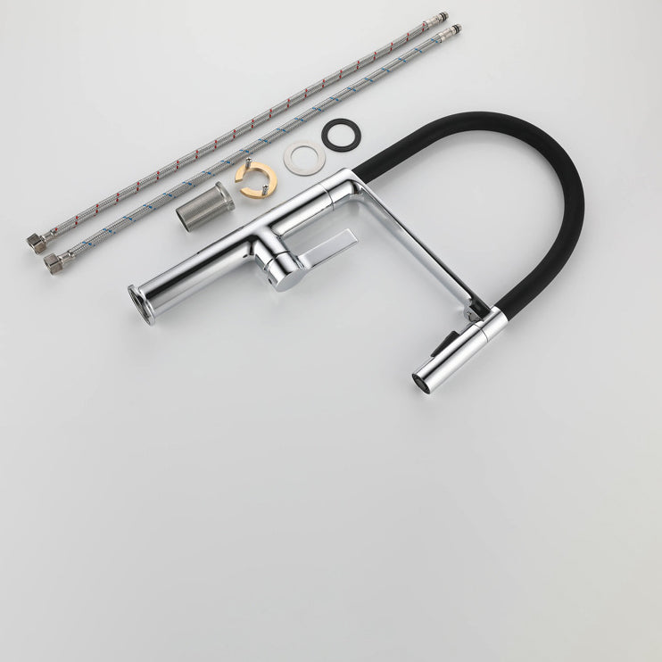 Modern Kitchen Faucet Copper Single Handle High Arc Kitchen Faucet Clearhalo 'Home Improvement' 'home_improvement' 'home_improvement_kitchen_faucets' 'Kitchen Faucets' 'Kitchen Remodel & Kitchen Fixtures' 'Kitchen Sinks & Faucet Components' 'kitchen_faucets' 6167002