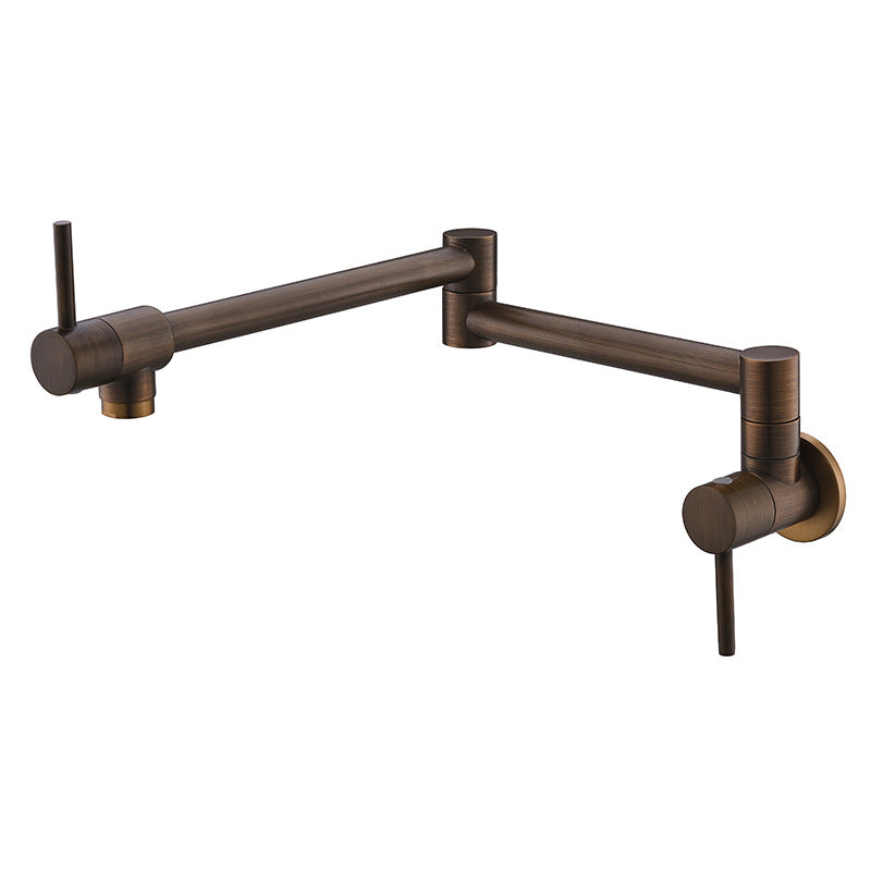 Contemporary Single Handle Bar Faucet Wall-mounted Pot Filler Copper Clearhalo 'Home Improvement' 'home_improvement' 'home_improvement_kitchen_faucets' 'Kitchen Faucets' 'Kitchen Remodel & Kitchen Fixtures' 'Kitchen Sinks & Faucet Components' 'kitchen_faucets' 6167011