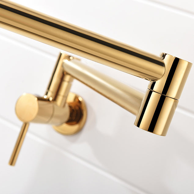 Contemporary Single Handle Bar Faucet Wall-mounted Pot Filler Clearhalo 'Home Improvement' 'home_improvement' 'home_improvement_kitchen_faucets' 'Kitchen Faucets' 'Kitchen Remodel & Kitchen Fixtures' 'Kitchen Sinks & Faucet Components' 'kitchen_faucets' 6167015