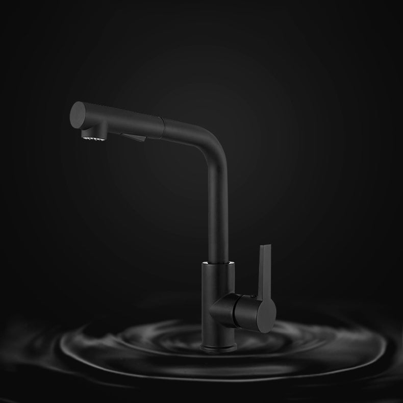 Modern Style Copper Kitchen Faucet Single Handle Low Arc Kitchen Faucet Clearhalo 'Home Improvement' 'home_improvement' 'home_improvement_kitchen_faucets' 'Kitchen Faucets' 'Kitchen Remodel & Kitchen Fixtures' 'Kitchen Sinks & Faucet Components' 'kitchen_faucets' 6167068