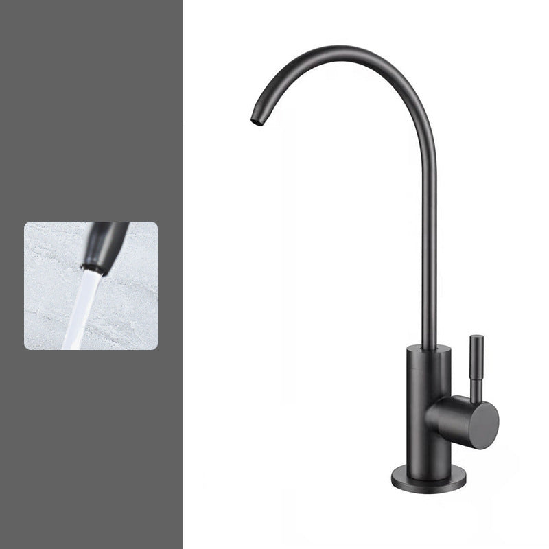 Pull Down 1-Hold Single Handle Kitchen Faucet High Arch Water Filler Grey Clearhalo 'Home Improvement' 'home_improvement' 'home_improvement_kitchen_faucets' 'Kitchen Faucets' 'Kitchen Remodel & Kitchen Fixtures' 'Kitchen Sinks & Faucet Components' 'kitchen_faucets' 6167132