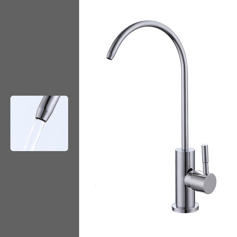 Pull Down 1-Hold Single Handle Kitchen Faucet High Arch Water Filler Chrome Clearhalo 'Home Improvement' 'home_improvement' 'home_improvement_kitchen_faucets' 'Kitchen Faucets' 'Kitchen Remodel & Kitchen Fixtures' 'Kitchen Sinks & Faucet Components' 'kitchen_faucets' 6167133
