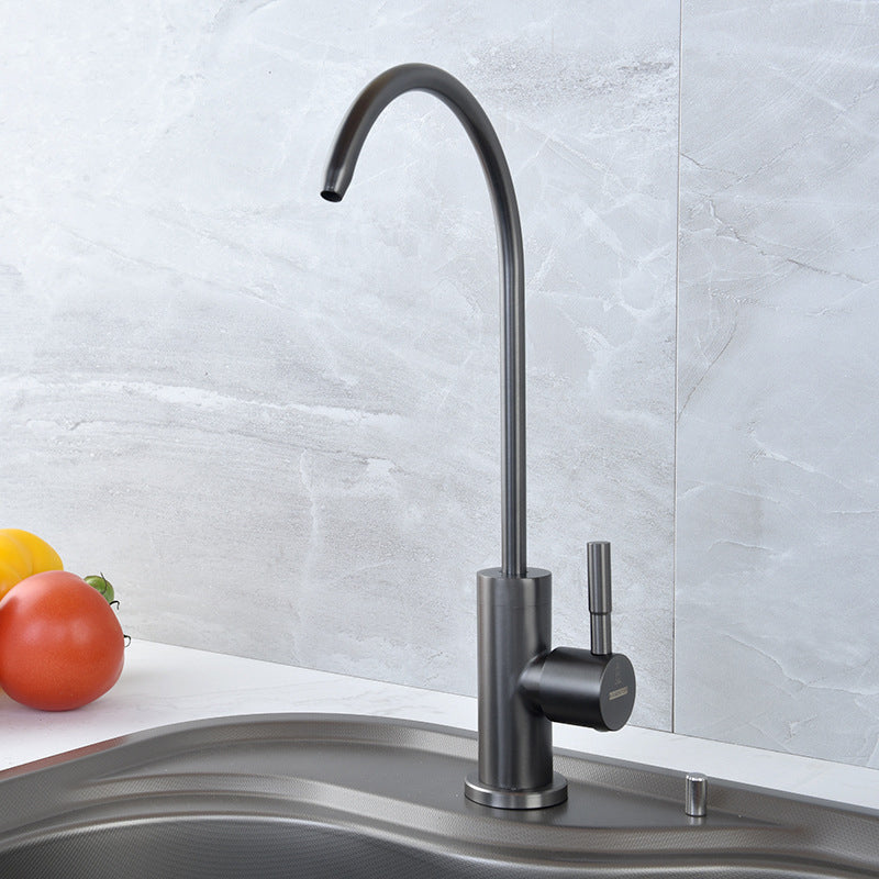 Pull Down 1-Hold Single Handle Kitchen Faucet High Arch Water Filler Clearhalo 'Home Improvement' 'home_improvement' 'home_improvement_kitchen_faucets' 'Kitchen Faucets' 'Kitchen Remodel & Kitchen Fixtures' 'Kitchen Sinks & Faucet Components' 'kitchen_faucets' 6167134