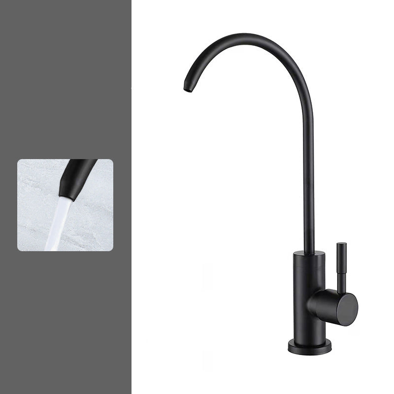 Pull Down 1-Hold Single Handle Kitchen Faucet High Arch Water Filler Black Clearhalo 'Home Improvement' 'home_improvement' 'home_improvement_kitchen_faucets' 'Kitchen Faucets' 'Kitchen Remodel & Kitchen Fixtures' 'Kitchen Sinks & Faucet Components' 'kitchen_faucets' 6167135