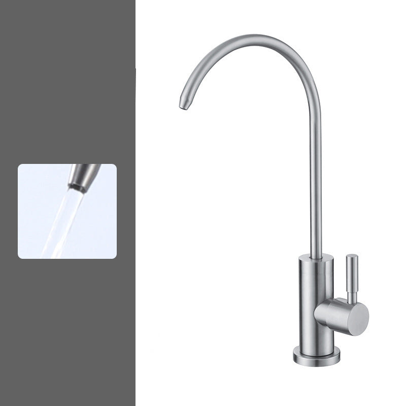 Pull Down 1-Hold Single Handle Kitchen Faucet High Arch Water Filler Nickel Clearhalo 'Home Improvement' 'home_improvement' 'home_improvement_kitchen_faucets' 'Kitchen Faucets' 'Kitchen Remodel & Kitchen Fixtures' 'Kitchen Sinks & Faucet Components' 'kitchen_faucets' 6167137