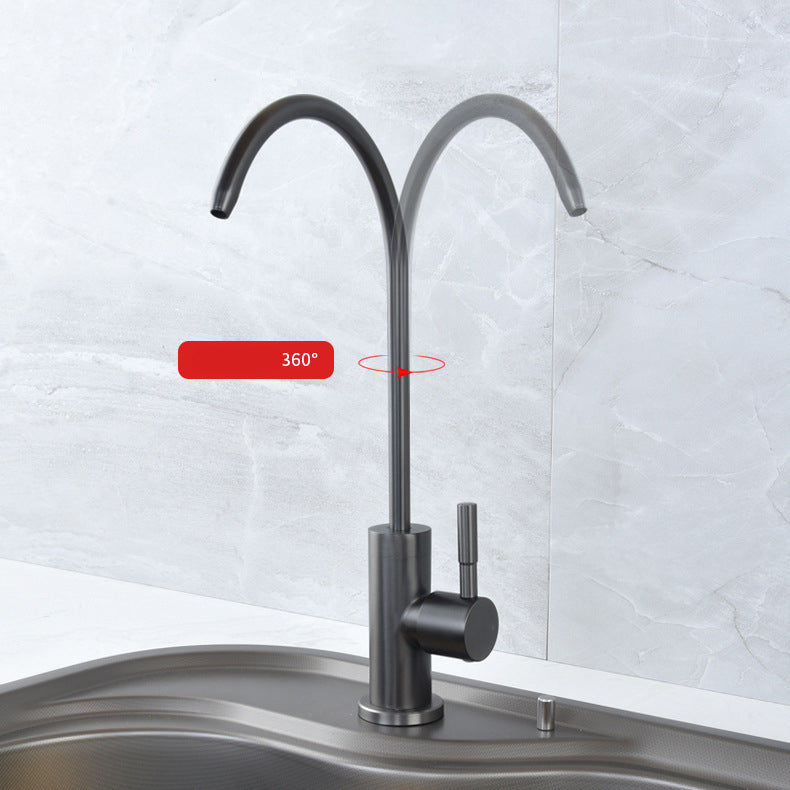 Pull Down 1-Hold Single Handle Kitchen Faucet High Arch Water Filler Clearhalo 'Home Improvement' 'home_improvement' 'home_improvement_kitchen_faucets' 'Kitchen Faucets' 'Kitchen Remodel & Kitchen Fixtures' 'Kitchen Sinks & Faucet Components' 'kitchen_faucets' 6167143