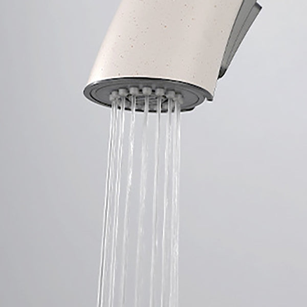 Modern Style Retractable Kitchen Faucet 304 Stainless Steel 1-Handle Kitchen Faucet Clearhalo 'Home Improvement' 'home_improvement' 'home_improvement_kitchen_faucets' 'Kitchen Faucets' 'Kitchen Remodel & Kitchen Fixtures' 'Kitchen Sinks & Faucet Components' 'kitchen_faucets' 6167165