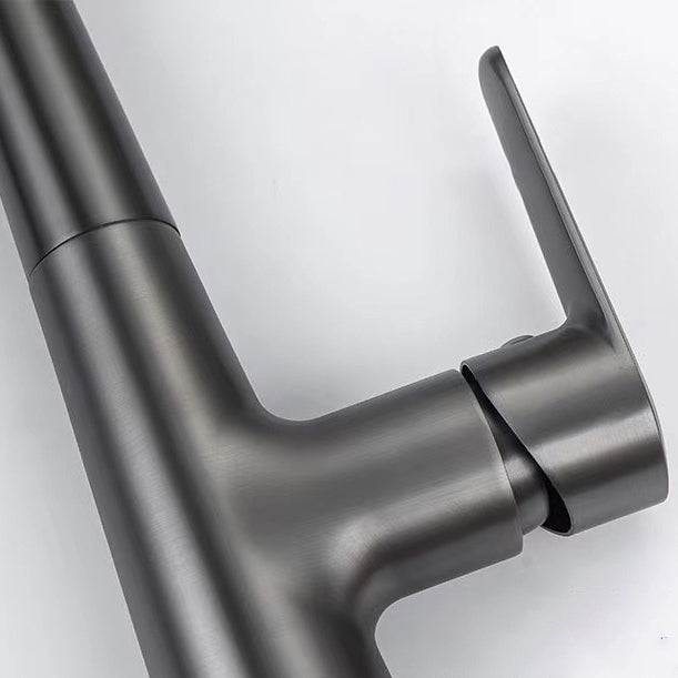 Modern Pull Down Kitchen Faucet Single Handle Faucet with Pull Out Sprayer Clearhalo 'Home Improvement' 'home_improvement' 'home_improvement_kitchen_faucets' 'Kitchen Faucets' 'Kitchen Remodel & Kitchen Fixtures' 'Kitchen Sinks & Faucet Components' 'kitchen_faucets' 6167190