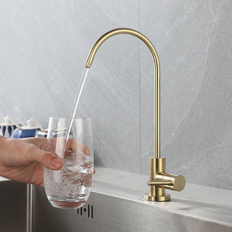 Contemporary Single Handle Kitchen Faucet Pull Down 1-Hold Bar Faucet with No Sensor Clearhalo 'Home Improvement' 'home_improvement' 'home_improvement_kitchen_faucets' 'Kitchen Faucets' 'Kitchen Remodel & Kitchen Fixtures' 'Kitchen Sinks & Faucet Components' 'kitchen_faucets' 6167224