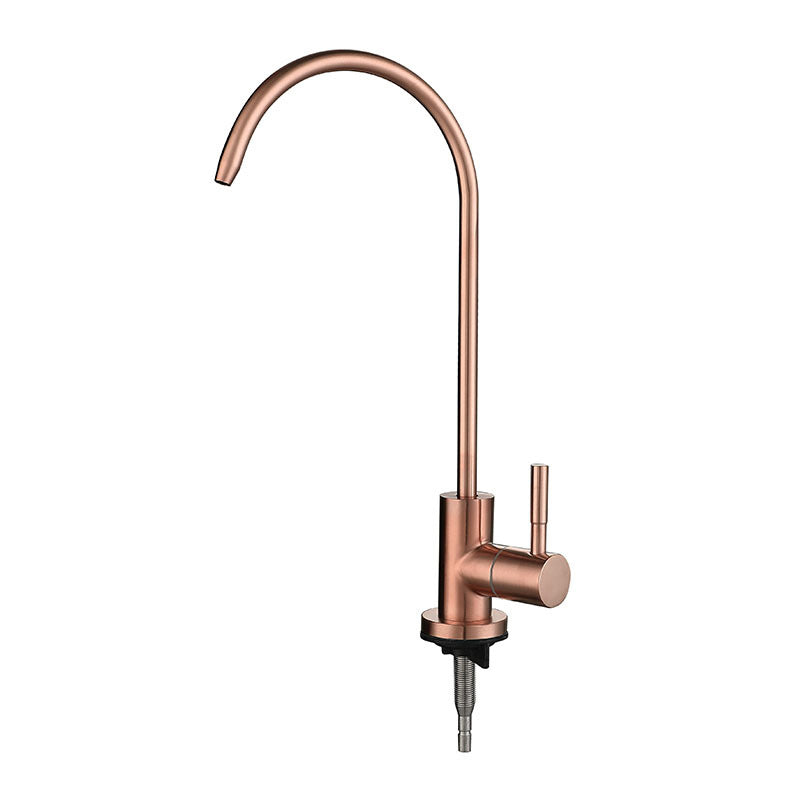 Contemporary Single Handle Kitchen Faucet Pull Down 1-Hold Bar Faucet with No Sensor Rose Gold Clearhalo 'Home Improvement' 'home_improvement' 'home_improvement_kitchen_faucets' 'Kitchen Faucets' 'Kitchen Remodel & Kitchen Fixtures' 'Kitchen Sinks & Faucet Components' 'kitchen_faucets' 6167225
