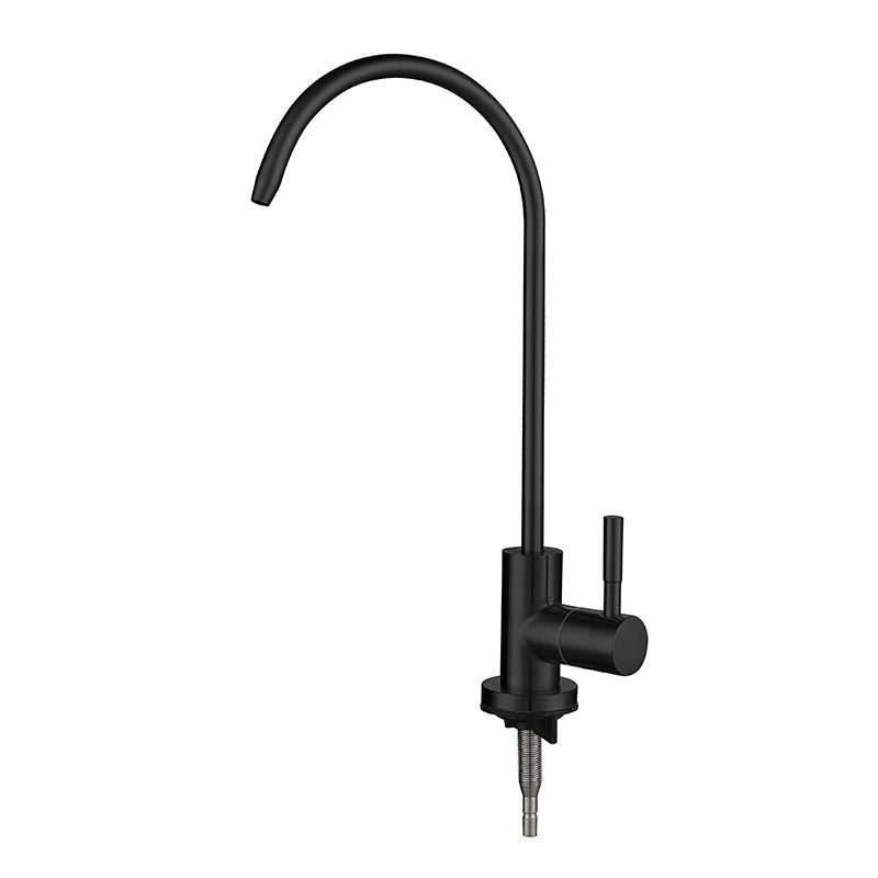 Contemporary Single Handle Kitchen Faucet Pull Down 1-Hold Bar Faucet with No Sensor Black Clearhalo 'Home Improvement' 'home_improvement' 'home_improvement_kitchen_faucets' 'Kitchen Faucets' 'Kitchen Remodel & Kitchen Fixtures' 'Kitchen Sinks & Faucet Components' 'kitchen_faucets' 6167228