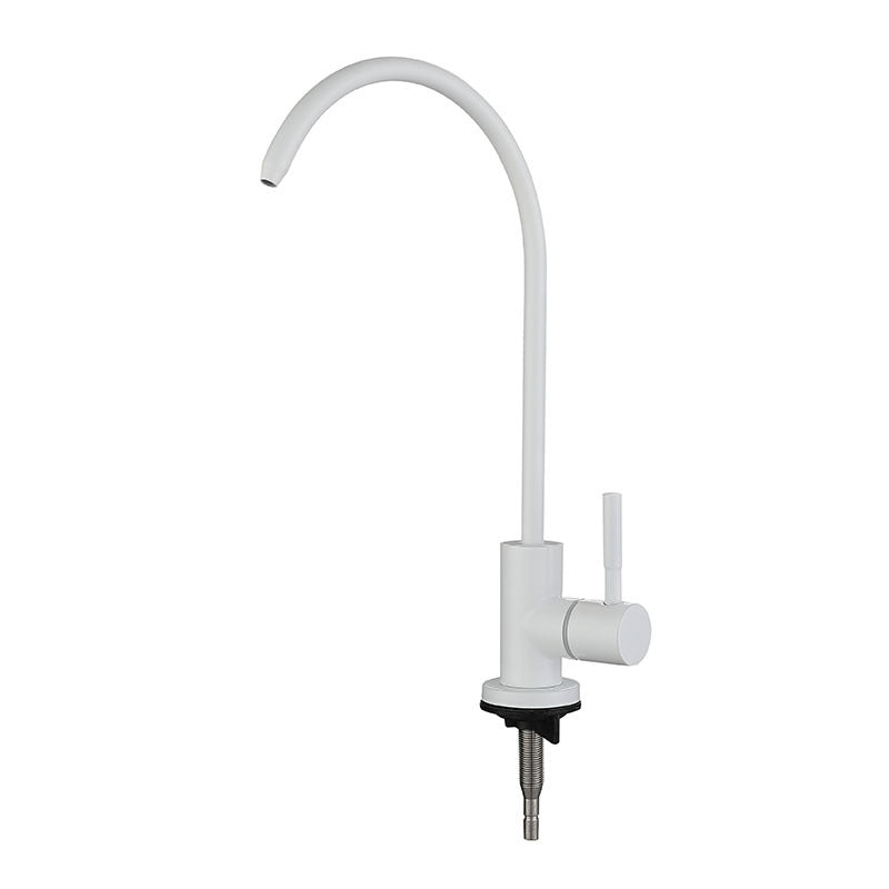 Contemporary Single Handle Kitchen Faucet Pull Down 1-Hold Bar Faucet with No Sensor White Clearhalo 'Home Improvement' 'home_improvement' 'home_improvement_kitchen_faucets' 'Kitchen Faucets' 'Kitchen Remodel & Kitchen Fixtures' 'Kitchen Sinks & Faucet Components' 'kitchen_faucets' 6167230
