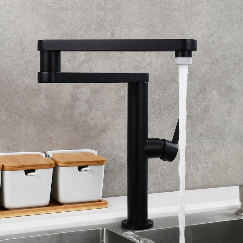 Modern Faucet 1-Handle Touchless Stainless Steel Low Profile Pot Filler Kitchen Faucet Black Clearhalo 'Home Improvement' 'home_improvement' 'home_improvement_kitchen_faucets' 'Kitchen Faucets' 'Kitchen Remodel & Kitchen Fixtures' 'Kitchen Sinks & Faucet Components' 'kitchen_faucets' 6167247