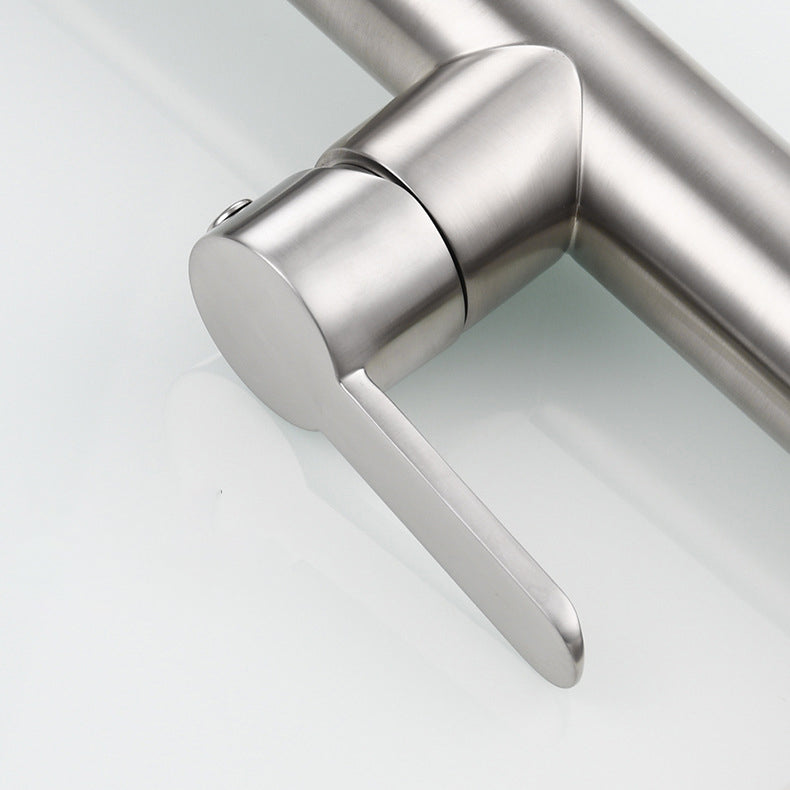 Modern Faucet 1-Handle Touchless Stainless Steel Low Profile Pot Filler Kitchen Faucet Clearhalo 'Home Improvement' 'home_improvement' 'home_improvement_kitchen_faucets' 'Kitchen Faucets' 'Kitchen Remodel & Kitchen Fixtures' 'Kitchen Sinks & Faucet Components' 'kitchen_faucets' 6167261