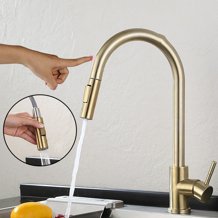 Modern Pull down Sprayer Water Filler One Handle High Arch Kitchen Faucet Clearhalo 'Home Improvement' 'home_improvement' 'home_improvement_kitchen_faucets' 'Kitchen Faucets' 'Kitchen Remodel & Kitchen Fixtures' 'Kitchen Sinks & Faucet Components' 'kitchen_faucets' 6167302