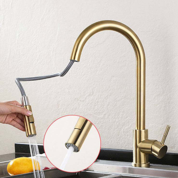 Modern Pull down Sprayer Water Filler One Handle High Arch Kitchen Faucet Clearhalo 'Home Improvement' 'home_improvement' 'home_improvement_kitchen_faucets' 'Kitchen Faucets' 'Kitchen Remodel & Kitchen Fixtures' 'Kitchen Sinks & Faucet Components' 'kitchen_faucets' 6167327