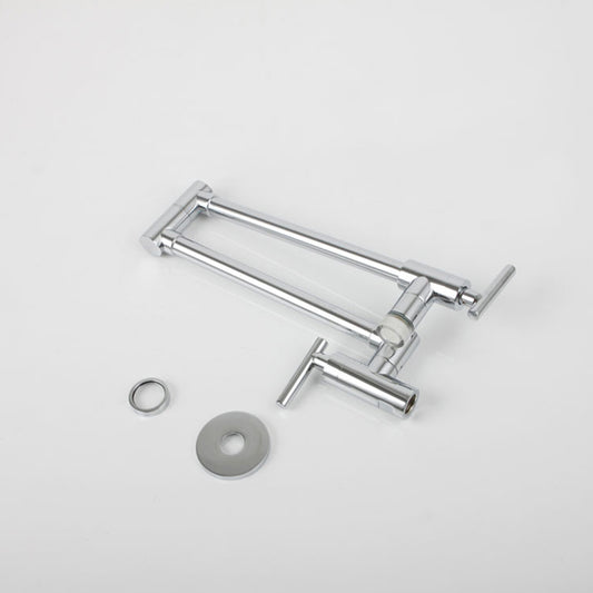 1-Handle Vanity Sink Faucet 1-Hole Foldable Wall Mounted Bathroom Faucet Clearhalo 'Bathroom Remodel & Bathroom Fixtures' 'Bathroom Sink Faucets' 'Bathroom Sinks & Faucet Components' 'bathroom_sink_faucets' 'Home Improvement' 'home_improvement' 'home_improvement_bathroom_sink_faucets' 6167882